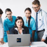 Equipe de RH analisando planos de saúde corporativo para colaboradores