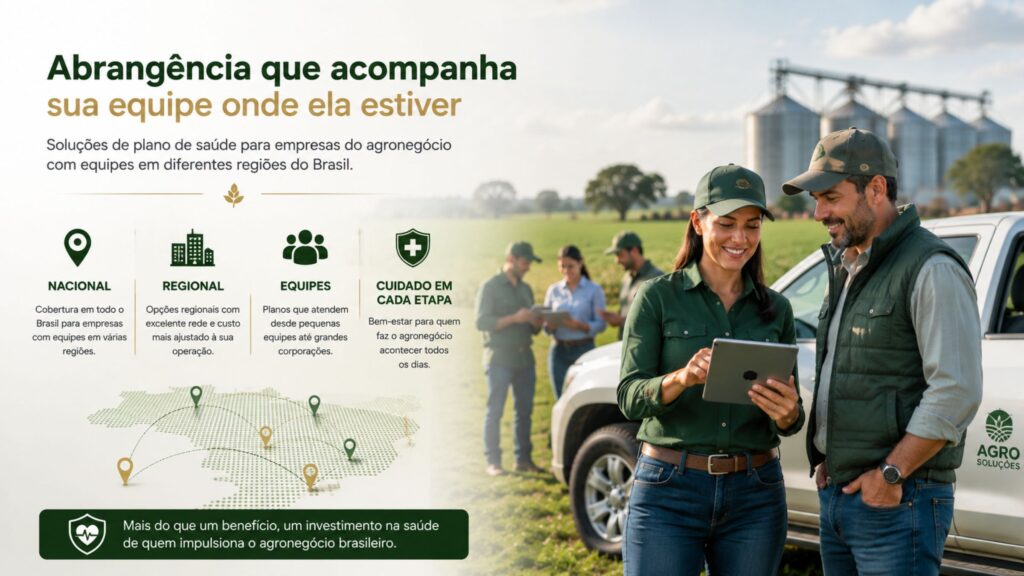 Plano de saúde empresarial para equipes do agronegócio em diferentes regiões