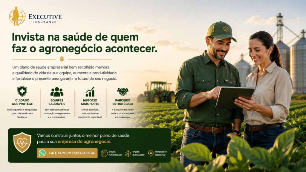 Profissionais do agronegócio avaliando benefícios de saúde para a equipe