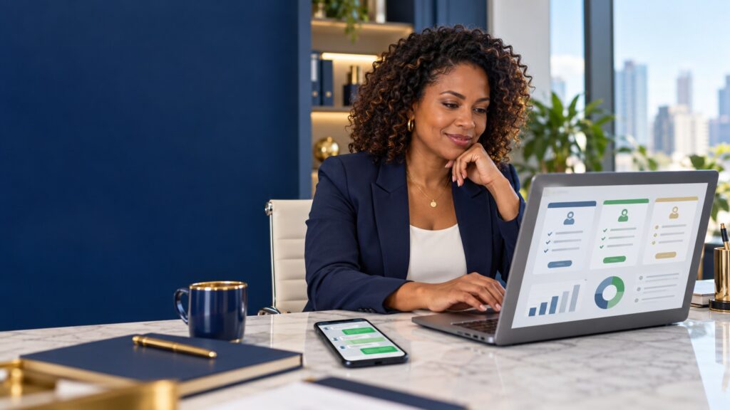 Empresária solicita cotação de plano de saúde empresarial online